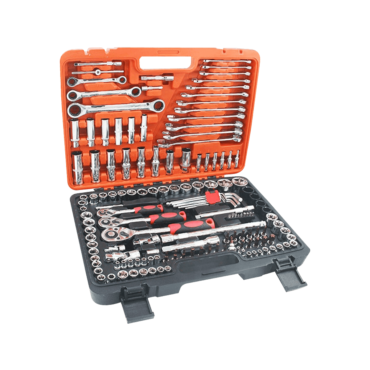 150 pièces ensemble d'outils de réparation de voiture clé à cliquet réparation automatique boîte à outils de mécanicien Kit de clé à douille combinée