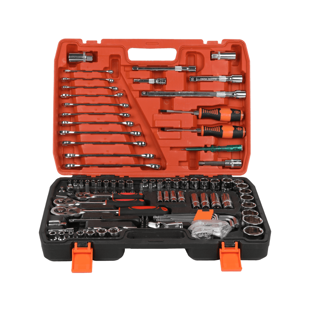 121 pièces professionnel Chrome Vanadium 1/2 '& 3/8' & 1/4 'outils combinés à main jeu de douilles clé de réparation de voiture Kit d'outils à main