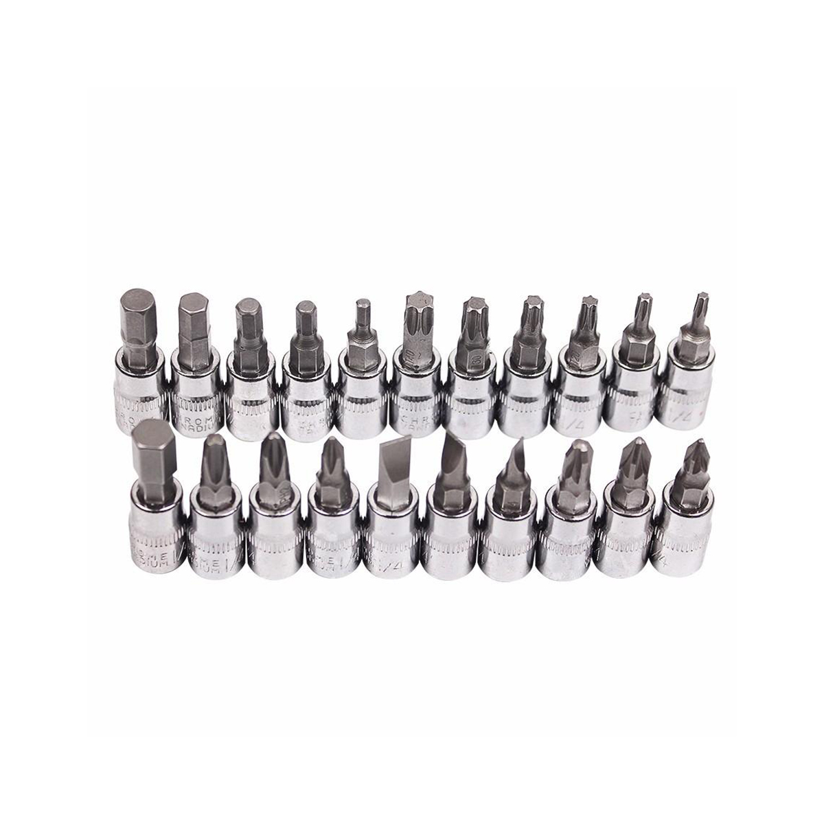 46 pièces 1/4 'dr Crv acier métrique voiture réparation boîte à outils clé à douille outils ensemble avec poignée à cliquet