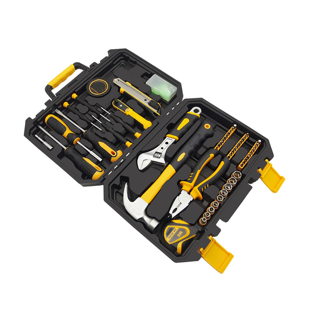 Kit d'outils à main combinés de 100 pièces Kit d'outils à domicile professionnel pour la réparation de la maison